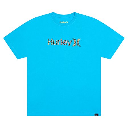 Camiseta Hurley O&O Floral SM26 Masculina Azul