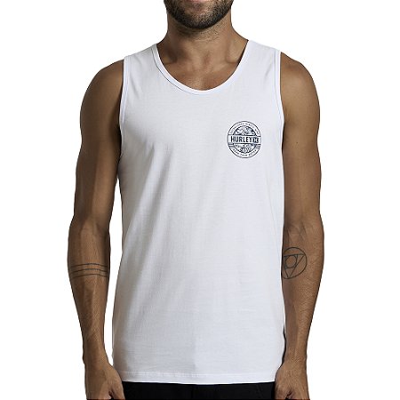 Regata Hurley Sticker SM26 Masculina Branco