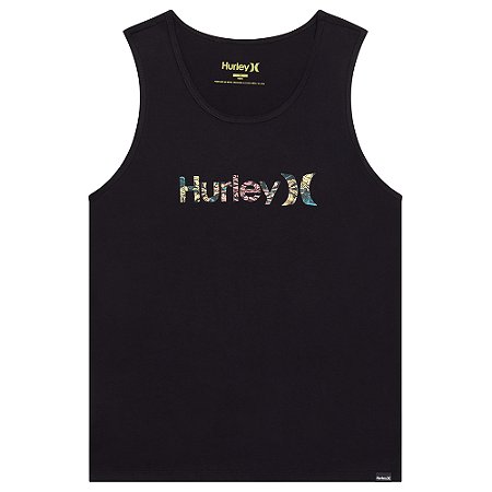 Regata Hurley O&O Floral SM26 Masculina Preto