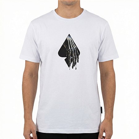 Camiseta MCD Mão Cromada SM26 Masculina Branco