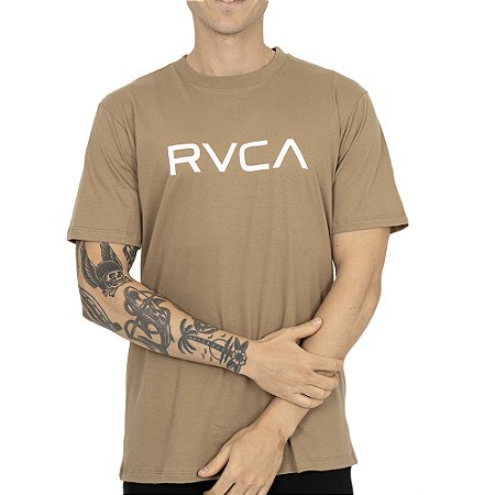 Camiseta RVCA Big RVCA SM26 Masculina Caqui Escuro