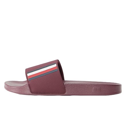 Chinelo Tommy Hilfiger Corporate Textured Pool Slide Deep