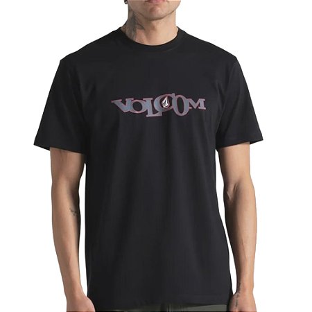 Camiseta Volcom Skidder Oversize SM26 Masculina Preto