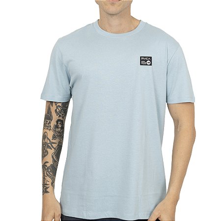 Camiseta RVCA Anp Label SM26 Masculina Azul Claro