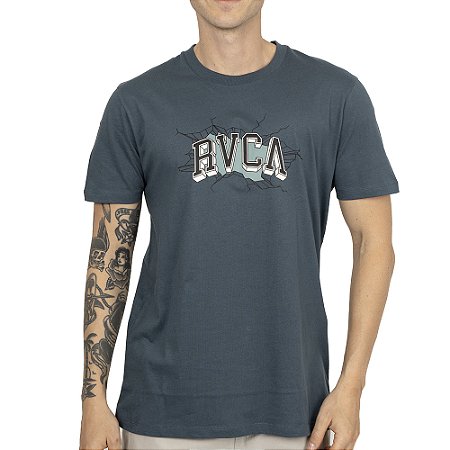 Camiseta RVCA Breaks Tank SM26 Masculina Azul Escuro