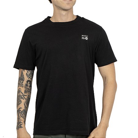 Camiseta RVCA Anp Label Plus Size SM26 Masculina Preto