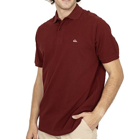 Camisa Quiksilver Polo Loia Embroidery SM26 Masculina Vinho