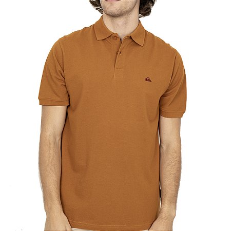 Camisa Quiksilver Polo Loia Embroidery SM26 Mostarda