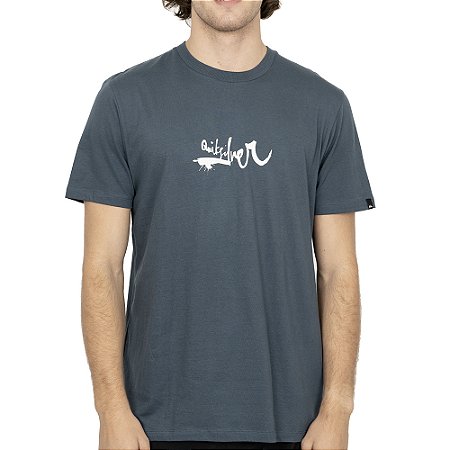 Camiseta Quiksilver Impaired Logo DNA SM26 Azul Escuro