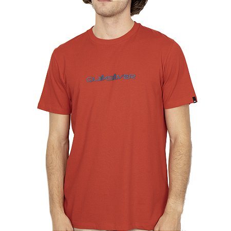 Camiseta Quiksilver Omni Font SM26 Masculina Vermelho