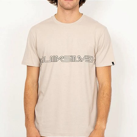Camiseta Quiksilver Word Block SM26 Masculina Areia
