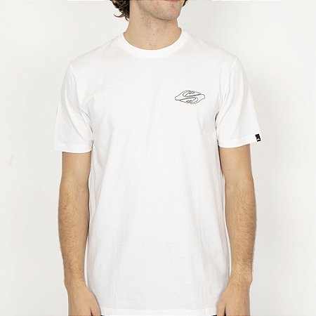 Camiseta Quiksilver Ripple Fount SM26 Masculina Branco