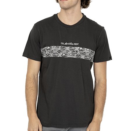 Camiseta Quiksilver Sketchy SM26 Masculina Cinza Escuro