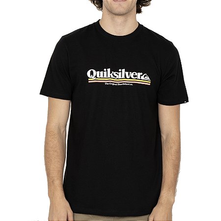Camiseta Quiksilver The Lines SM26 Masculina Preto