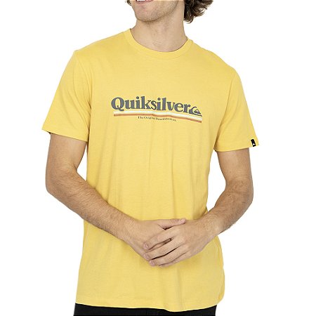 Camiseta Quiksilver The Lines SM26 Masculina Amarelo