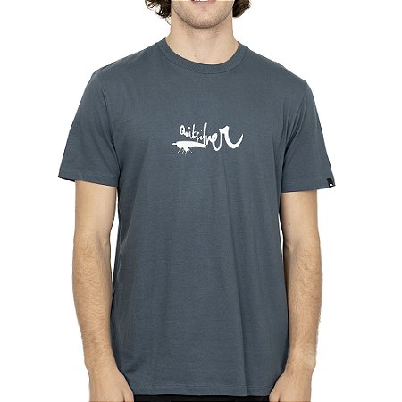 Camiseta Quiksilver Impaired Logo DNA PS SM26 Azul Escuro