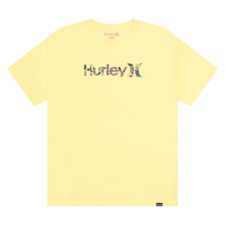Camiseta Hurley O&O Floral SM26 Masculina Amarelo