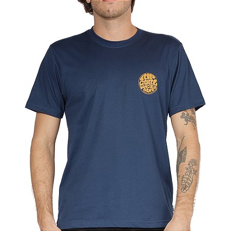 Camiseta Rip Curl Front Wettie SM26 Masculina Light Navy