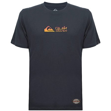 Camiseta Quiksilver Gradient Broken Type SM26 Marinho
