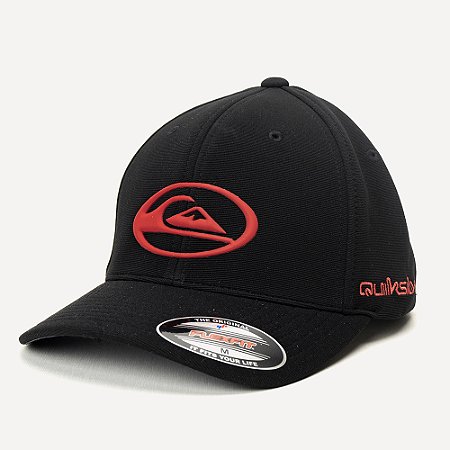 Boné Quiksilver Aba Curva Domed Logo Checker SM26 Preto