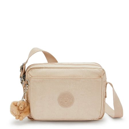 Bolsa Kipling Abanu M Sparkled Beige