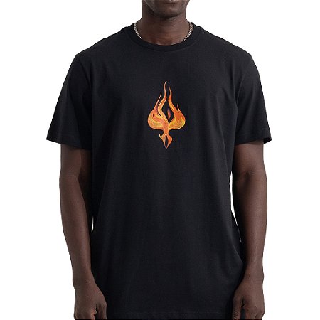 Camiseta MCD Aviamentação Fogo SM26 Masculina Preto
