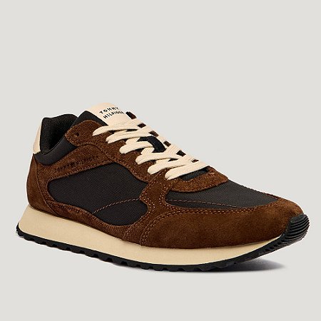 Tênis Tommy Hilfiger New Runner EVA Mix Black Legacy Brown