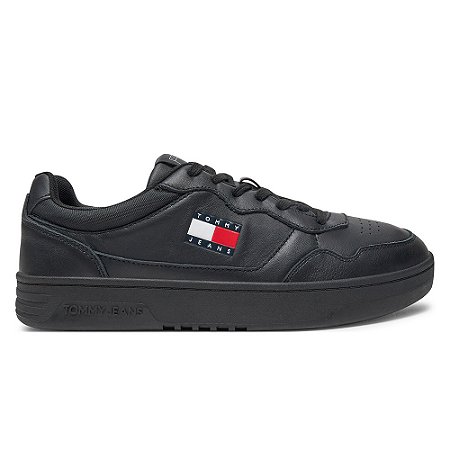 Tênis Tommy Hilfiger TJM Cupsole Leather Masculino Black