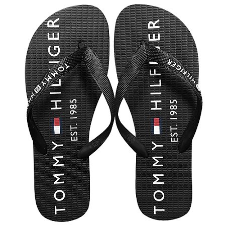 Chinelo Tommy Hilfiger Simon 34R Rubber Masculino Black