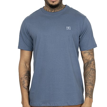 Camiseta DC Shoes Embroidery SM26 Masculina Azul