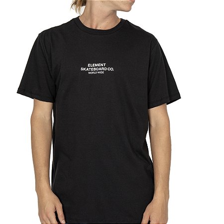 Camiseta Element Skateboard CO SM26 Masculina Preto