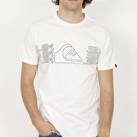 Camiseta Quiksilver Big Block SM26 Masculina Snow White