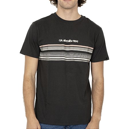 Camiseta Quiksilver Banner SM26 Masculina Cinza Escuro