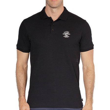 Camisa Rip Curl Polo Search Icon SM26 Masculina Preto