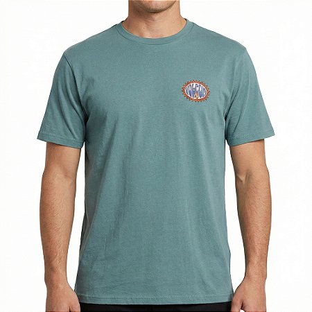 Camiseta Volcom Solarized SM26 Masculina Azul Claro