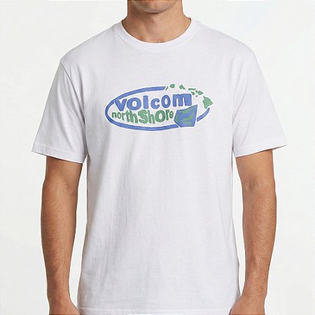 Camiseta Volcom Radiostar Noth Shore SM26 Masculina Branco