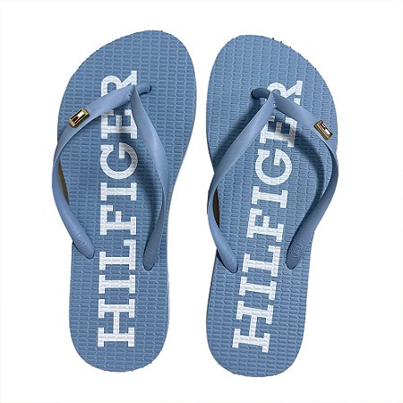 Chinelo Tommy Hilfiger Strap Beach Sandal Fem Breezy Blue