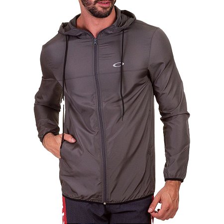 Jaqueta Oakley Windbreaker Cinza Escuro