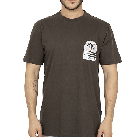 Camiseta Billabong Portal II SM26 Masculina Marrom Escuro