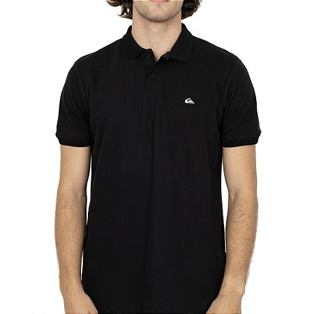 Camisa Quiksilver Polo Embroidery Piquet SM26 Preto