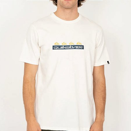 Camiseta Quiksilver Comp Check SM26 Masculina Snow White