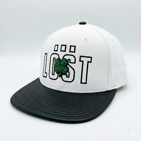 Boné Lost Aba Reta Strapback Fitão Lost Good Luck S26 Branco