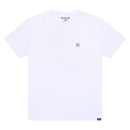 Camiseta Hurley Flower SM26 Masculina Branco