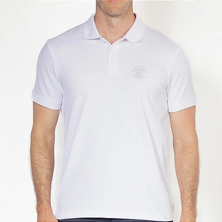 Camisa Rip Curl Polo Search Icon SM26 Masculina Branco