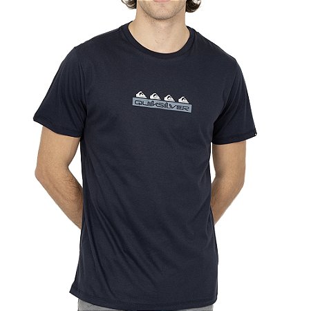 Camiseta Quiksilver Comp Check SM26 Masculina Marinho