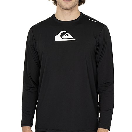 Camiseta Quiksilver Surf ML Solid Streak SM26 Preto