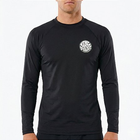 Camiseta Rip Curl Icons Surf UV Manga Longa SM26 Black