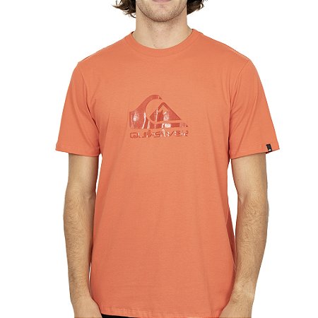 Camiseta Quiksilver New Comp Logo SM26 Vermelho Claro