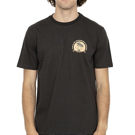Camiseta Quiksilver Island SM26 Masculina Cinza Escuro