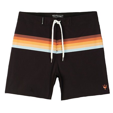 Bermuda Osklen Surf Arp Night Masculina Preto/Laranja